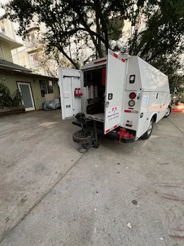 Magnet Plumbing service vehicle on-site for Slab Leak Repair in Crystal Bay
